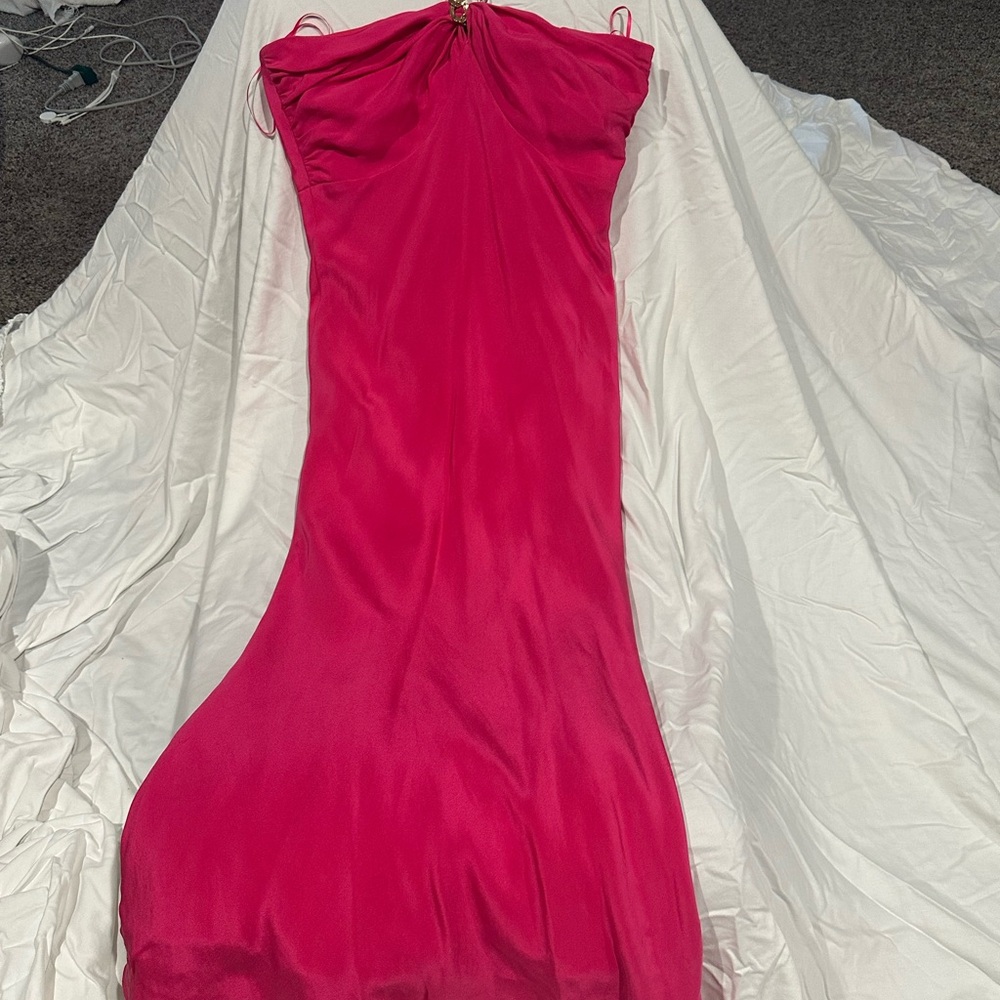 Ralph Lauren Strapless Fuchsia Dress